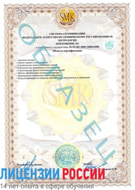 Образец сертификата соответствия (приложение) Елизово Сертификат OHSAS 18001